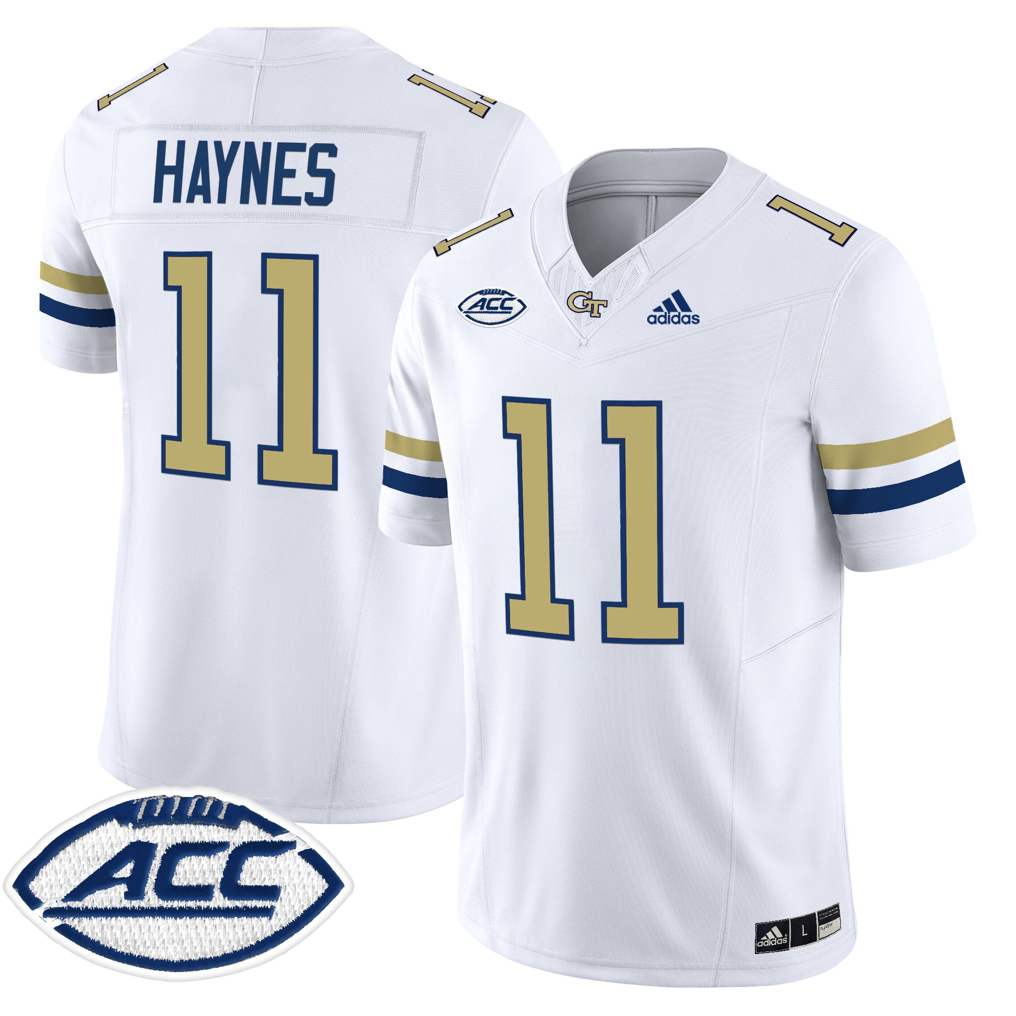 Men Georgia Tech #11 Haynes White Asidas 2024 Vapor Limited NCAA Jersey->charlotte hornets->NBA Jersey